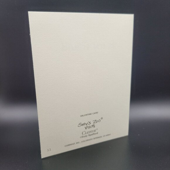 Vintage Valentine Friendly Card Envelope Cute Duck Holding Heart Design - Picture 3 of 5